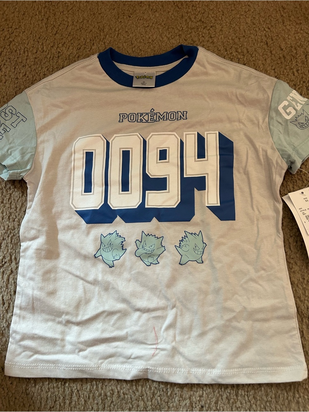 Pokemon Light Blue & Navy 0094 Gengar Tee